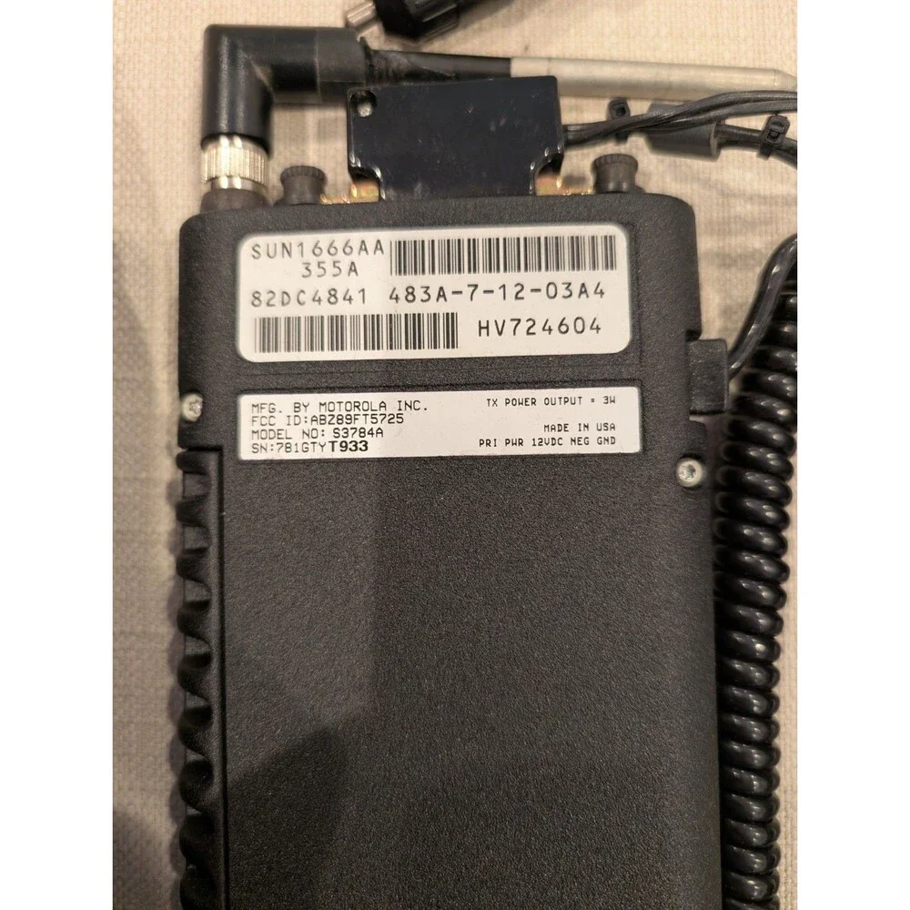 Motorola Vintage Cellular Car Phone S3784A Cellular One w/ Handset & Case – Part
